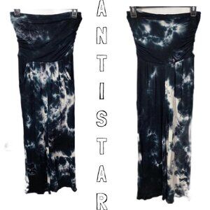 Antistar black and gray tie-dyed strapless romper with pockets. Sz XS